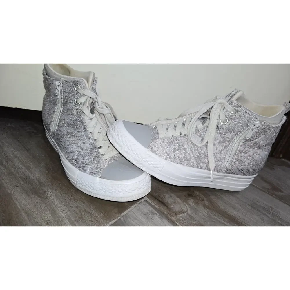 Converse Chuck Taylor All-Star Mid Selene Winter Knit Women's Shoes Size 8 Gray